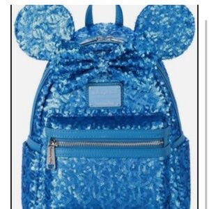 Disney Parks Blue Sequin Loungefly NWT